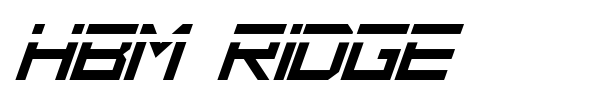 HBM Ridge font preview